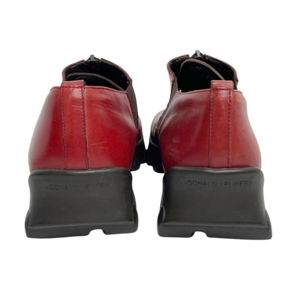Vintage Donald J Pliner Agnes Red Calf Leather Zip Shoes Size 6M Made in Italy - Picture 4 of 16